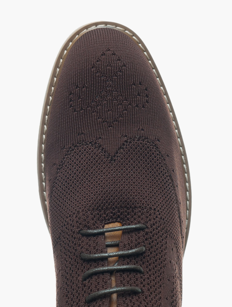 MyRunway Shop Pierre Cardin Brown Knit Lace Up Shoes for Men from